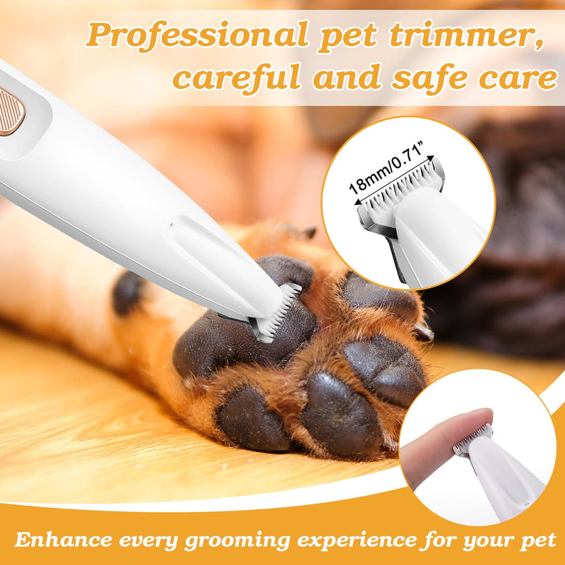 Palksky Dog Paw Trimmer, Upgraded 18mm-Blade Electric Dog Clippers for Groomming with Led Display, Waterproof Pet Micro Precision Trimmer, Rechargeable Hair Shaver for Paws, Ears, Face, Rump and Eyes One Speed - BeesActive Australia
