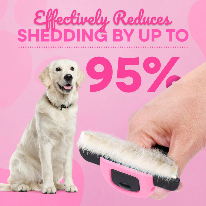 Sinko Deshedding Dog Brush -Professional Dog Deshedding Brush, Dog Brush for Shedding, Pet Deshedding Tool, Cat Deshedding Brush, Fur Deshedding Brush, Pet Hair Remover for Cats and Dogs (Pink) Pink - BeesActive Australia