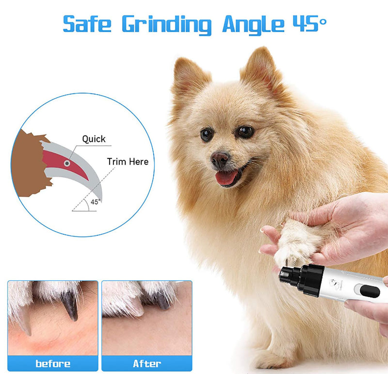 Silent Grind Pro for Dogs, SilentGrind Pro, Silent Grind Pro Dog Nail Trimmer, New Electric Dog Nail Clippers for Dog Nail Grinders Rechargeable, Pet Poochie Nail Grinder, Pet Paws Grooming Tool (1PC) 1PC - BeesActive Australia