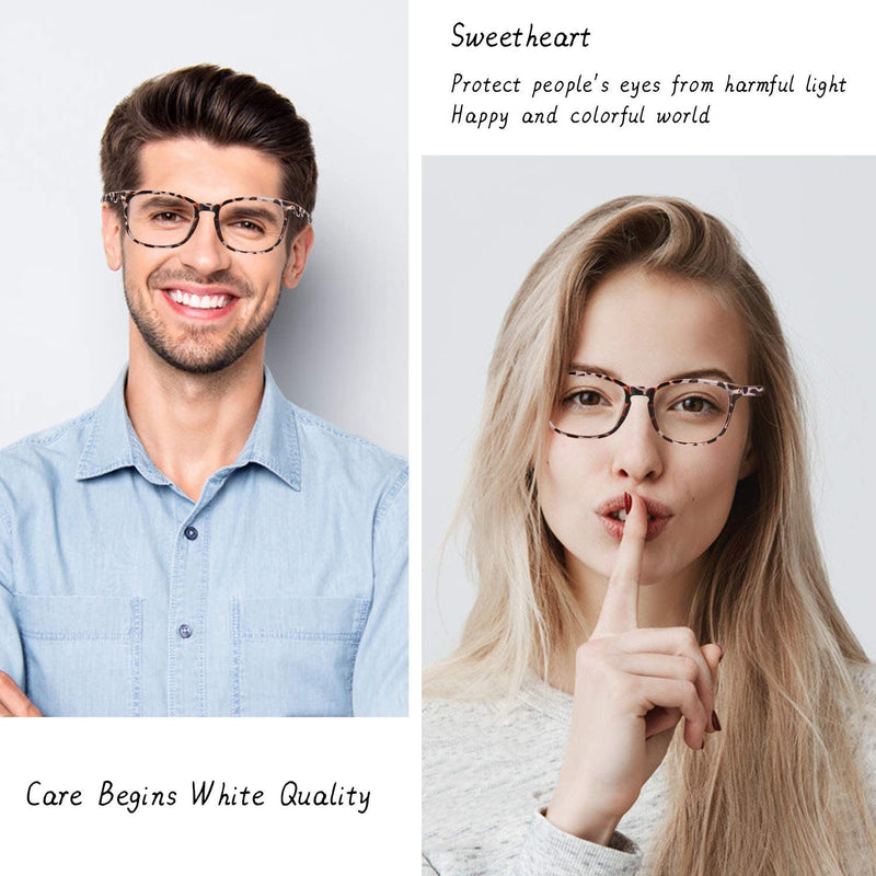 Anti Blue Light Glasses for Women Men -5Pair Blue Light Blocking Glasses, UV400 Anti-Glare Computer Glasses Women 5 Pack Mix Color-2 - BeesActive Australia