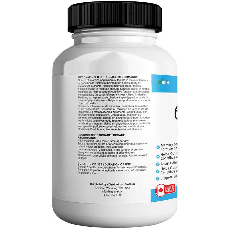 Max IQ Lab Pro Gold Mind Memory Support Supplement, 60 Capsules, Brain Function & Focus Formula with Vitamins & Minerals (1) 1