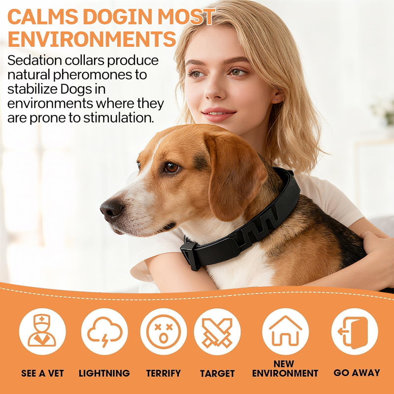 Dog Calming Collar UK - 6 Pack Long Lasting Pheromone Collars for Anxious Dogs, Supports Calm Behaviour & Stress Support (120 Days Effect) Adjustable Fit 25 Inch/63.5cm for Puppy Adult Dogs