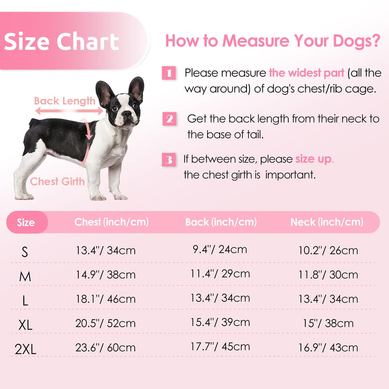 AOFITEE Dog Coat, Waterproof Dog Jacket for Winter, Warm Fullbody Dog Snowsuit, Zip Up Fleece Dog Vest, Cold Weather Dog Coats with Reflective Stripes, Outdoor Windproof Dog Apparel for Small Dogs, M Medium Pink - BeesActive Australia