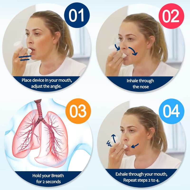 Breathing Exercise Device for Lungs, Acapell Flutter Valve, Natural Mucus Clearance and Lung Expansion Device, Lung Exerciser Device White - BeesActive Australia