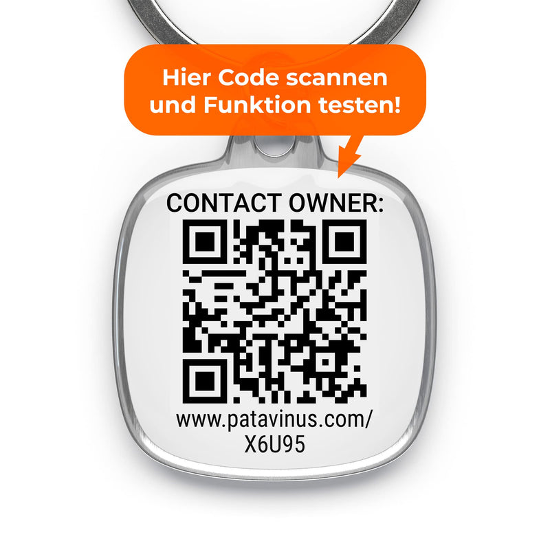 SECURE your dog - 1x customizable tag and app for iOS and Android - Personalized QR code dog tag - Dog address tag - Contact us in seconds using the chat function - BeesActive Australia