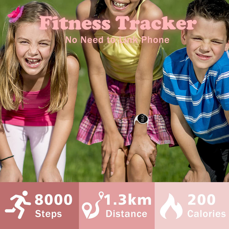 BEN NEVIS Kids Watch, Digital Watch for Boys Girls, Sport Watch with Fitness Tracker, Alarm Clock, Stopwatch, No App and Waterproof, Watch for Kids Ages 5-12 41-White-A