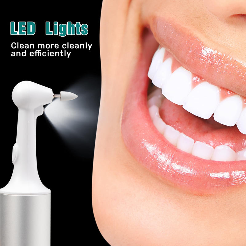 Electric Tooth Polisher for People Dental Calculus Plaque Remover for Animal,5 Replacement Heads,USB Rechargeable,Cleaning Tools