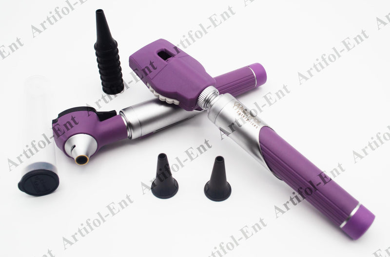 Artifol Purple Color - New Ent Home Use - Student Otoscope Examination Kit Fiber Optic Diagnostic Set with Plastic Hard Case # OS1014 - BeesActive Australia