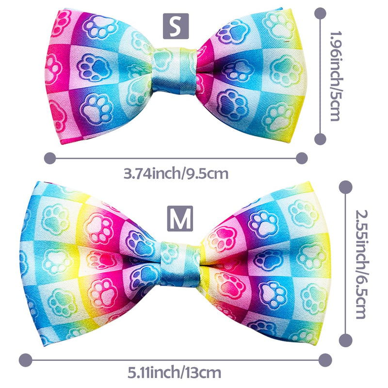 PET SHOW 50pcs Paw Bone Printed Small Dogs Bowties Collar Attachment Bows Embellishment Medium Dog Puppies Cats Collar Charms Accessories Bulk Slides Bow Ties for Birthday Wedding Parties, M/L 50pcs/bowties - BeesActive Australia