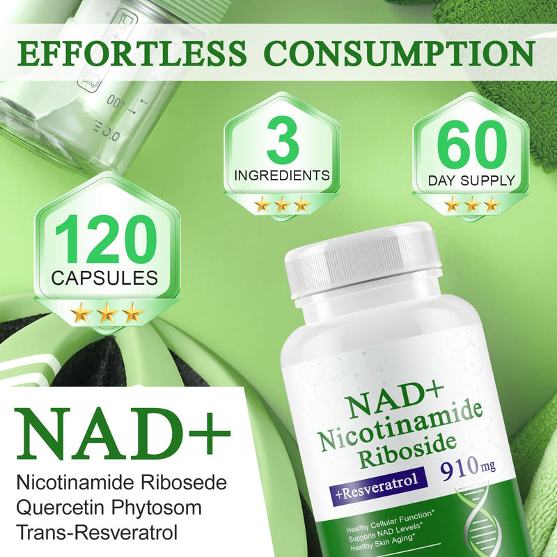 A r b c r n 240 Capsules Supplement,Nicotinamide Riboside Resveratrol 910mg for Men and Women, NR Supplement for Energy Anti-Aging Focus 240 Count (Pack of 1)