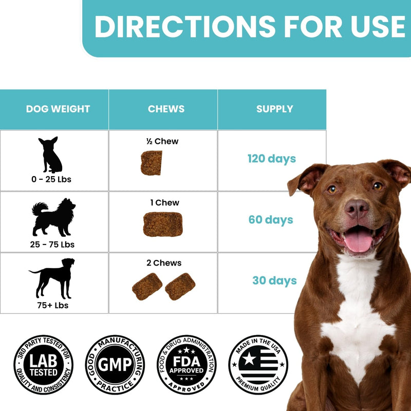 Multivitamin for Dogs - 25-in-1 Daily Dog Vitamins Soft Chews with Essential Vitamins & Minerals - Immune, Skin, Joint, Heart & Digestive Support for All Breeds & Ages, 60 Count