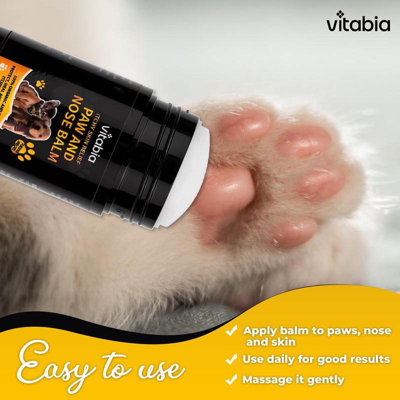 Dog Paw Balm Stick - Pets Skin Treatment With Shea Butter, Vitamin E, Organic Coconut Oil And Apple Cider Vinegar - Cat Acne, irritation and Itchy Dog Skin Relief With Nose Paw Balm for Dogs and Cat