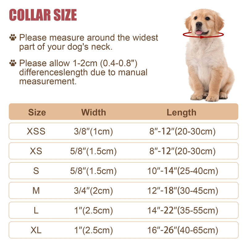 Reflective Dog Collar with Buckle Adjustable Safety Nylon Collars for Small Medium Large Dogs, Pink S Hotpink Small :Width 5/8",Neck 10-14" - BeesActive Australia