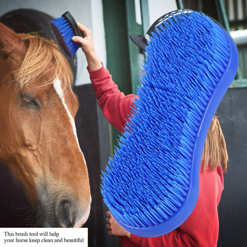 Camidy Silicone Brush for Horse Cleaning,Pet Grooming Massage Brush Ergonomic Horse Comb - BeesActive Australia