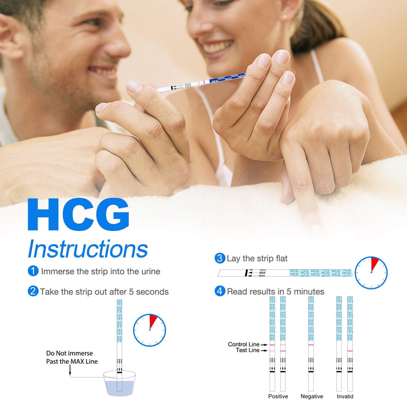 MomMed Pregnancy Test Strips (HCG20-LH60), Includes 20 Pregnancy Tests, 60 Test Strips, 80 Urine Cups, Easy to Use Ovulation Predictor Kit, Accurate Fertility Test for Women 80 Count (Pack of 1) - BeesActive Australia