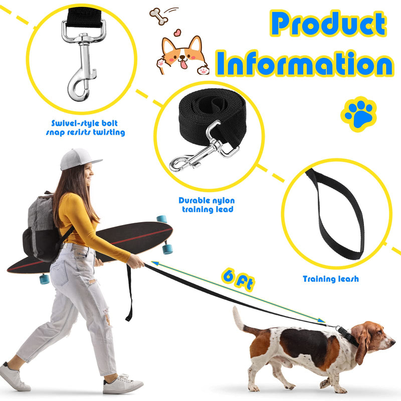 9 Pack Nylon Dog Training Leash Bulk 6 ft Dog Leash for Small and Medium Dogs Puppy Traction Rope for Training, Play, Camping, or Backyard - BeesActive Australia