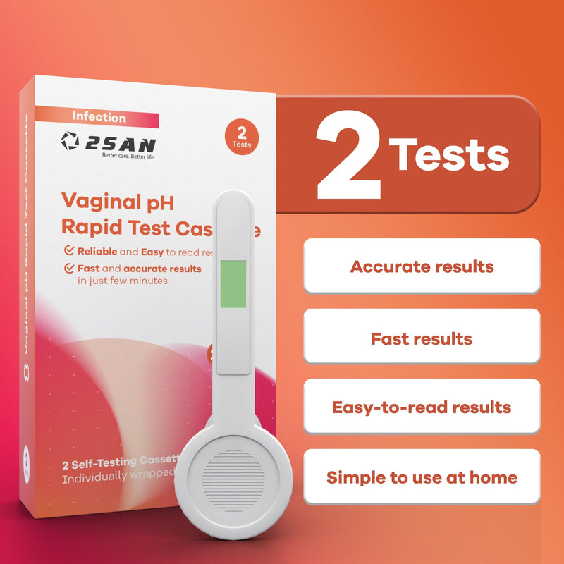 2San Vaginal pH Test Kit for Women – Fast at-Home Screening for pH Imbalance – Simple, Comfortable Self-Test – 2 Tests Total (1 Pack, 2 Tests) 2 Pack - BeesActive Australia