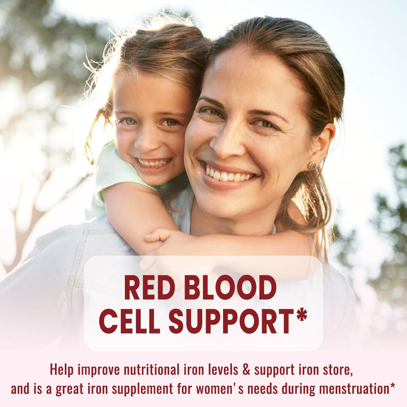 Liquid Iron Supplement for Women & Men Iron Drops Iron Supplements for Anemia with Folate, Vitamin C, B12 for Red Blood Cell Support-Strawberry, 2 Fl Oz Strawberry 2 Fl Oz (Pack of 1)