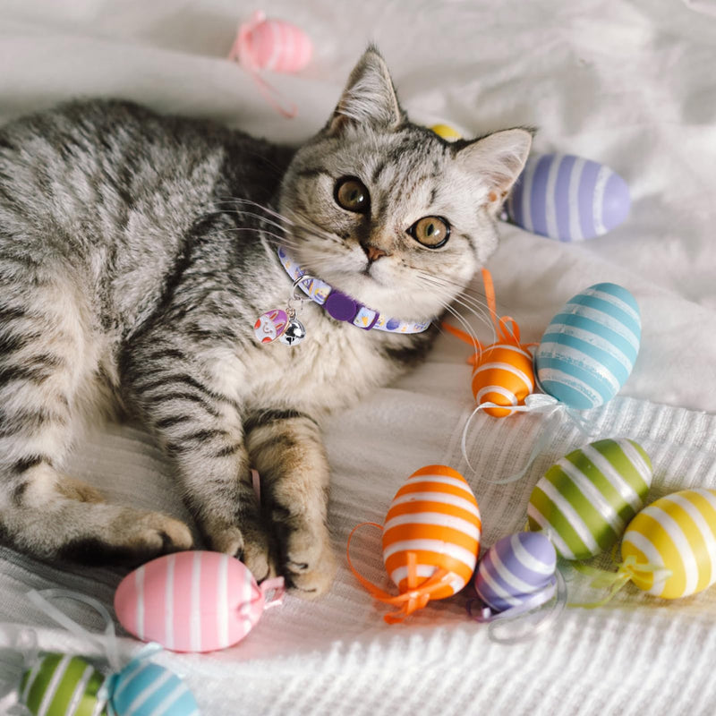 3 Pack Breakaway Cat Collars with Bell-Valentine's Day Cat Collar for Girl Boy Cats with Safety Buckle -St. Patrick's Day Easter Kitten Collar Adjustable 8"-12" for Kitty Puppy Small Pet Valentine's Day + Easter + St. Patrick's Day - BeesActive Australia