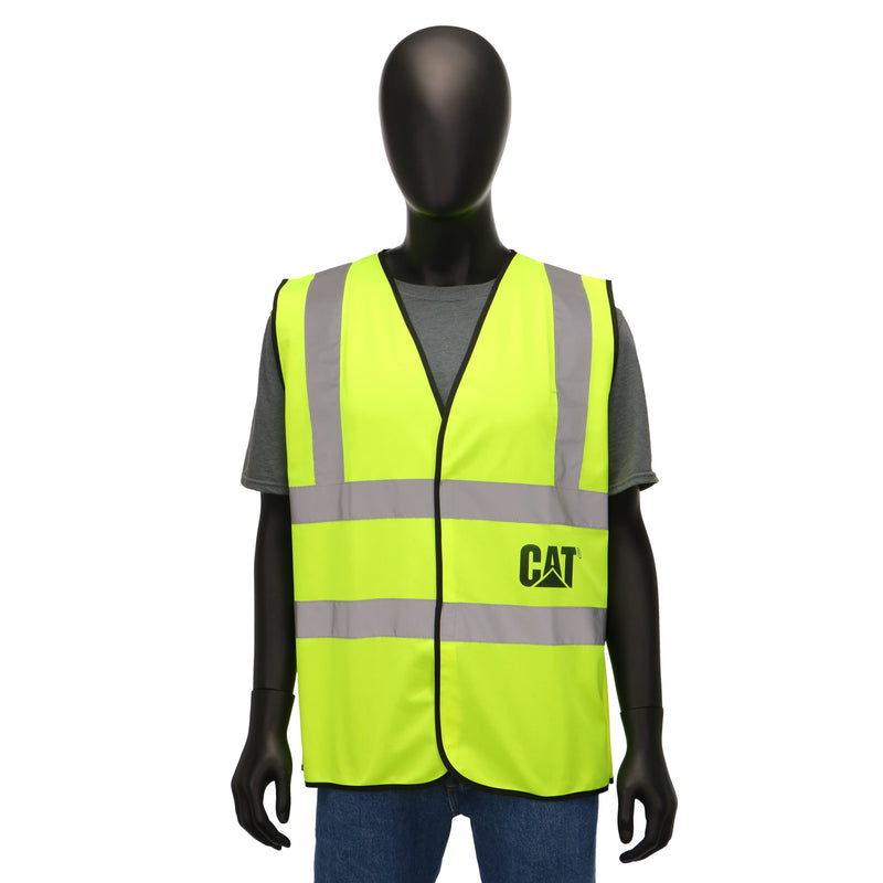 CAT Unisex's CAT019501X High Visibility Safety Vest ANSI Approved, X-Large, Green, XL