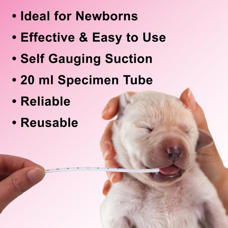 Dogzymes Delee Style Suction Catheter for Extracting Liquid or Mucous from Animal's Nose and Mouth with Easy to use Tubes and Gentle Mouth Suction - PawsPlanet Australia