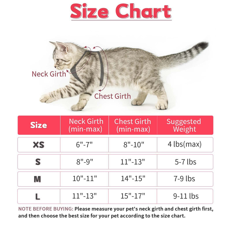 Cat Vest Harness and Small Dog Vest Harness for Walking, All Weather Mesh Harness, Cat Vest Harness with Reflective Strap, Step in Adjustable Harness for Small Cats (Red, XS) Red X-Small (Chest: 8"-9") - BeesActive Australia