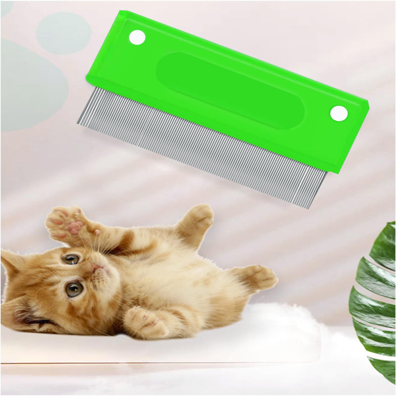 5 Pieces Pet Dog Eye Combs Tear Stain Remover Combs Pet Grooming Comb,Pet Lice Comb Remove Fleas and Flea Eggs Pet Comb for Removal Dandruff, Hair Stain,for Small Pet Cat Dogs Removing Crust and Mucus Greem - BeesActive Australia