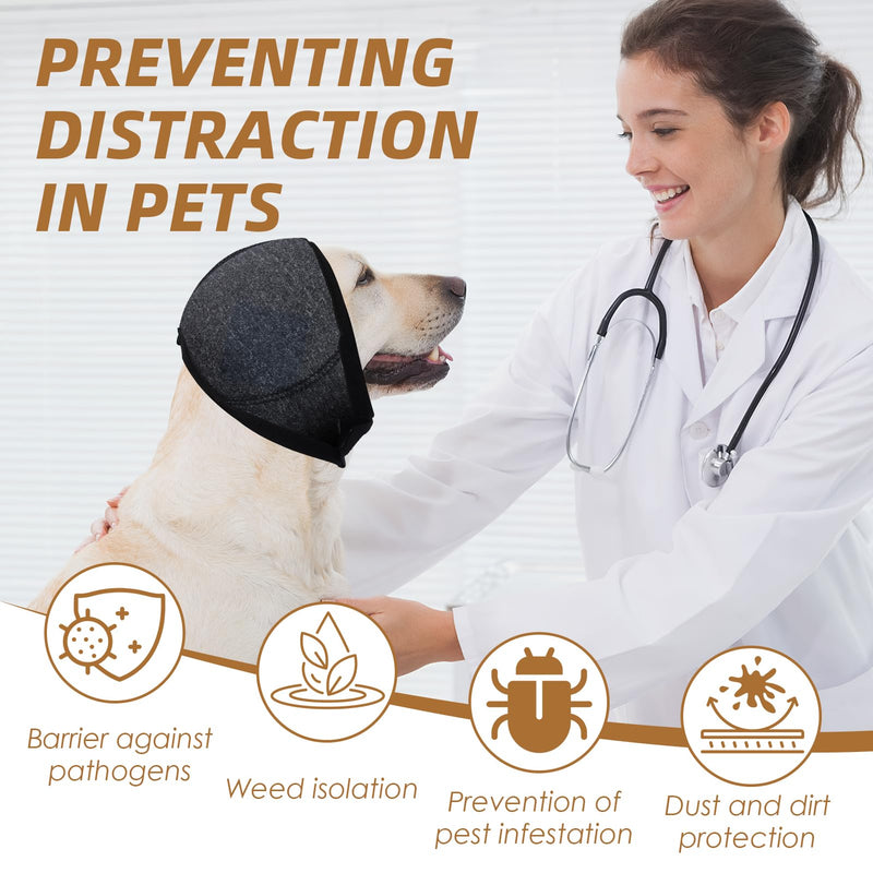 Dog Ear Defenders Small Dog Deep Grey Waterproof Noise Cancelling Ear Muffs for Dogs Anxiety Relief Perfect for Thunderstorms Fireworks Grooming and Bathing Comfort Size S