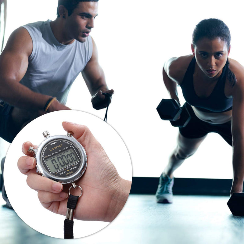 LAOPAO Melt Stopwatch, Clock Daily Rainproof Digital Timer for Sports Match,Competition,Coach,Referee,Training,Timing Xj-203