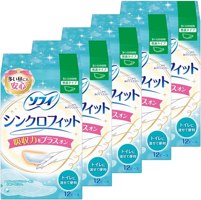 Sofy Synchrofit 12-Piece Pack of 5 (Unicharm Sofy) - BeesActive Australia