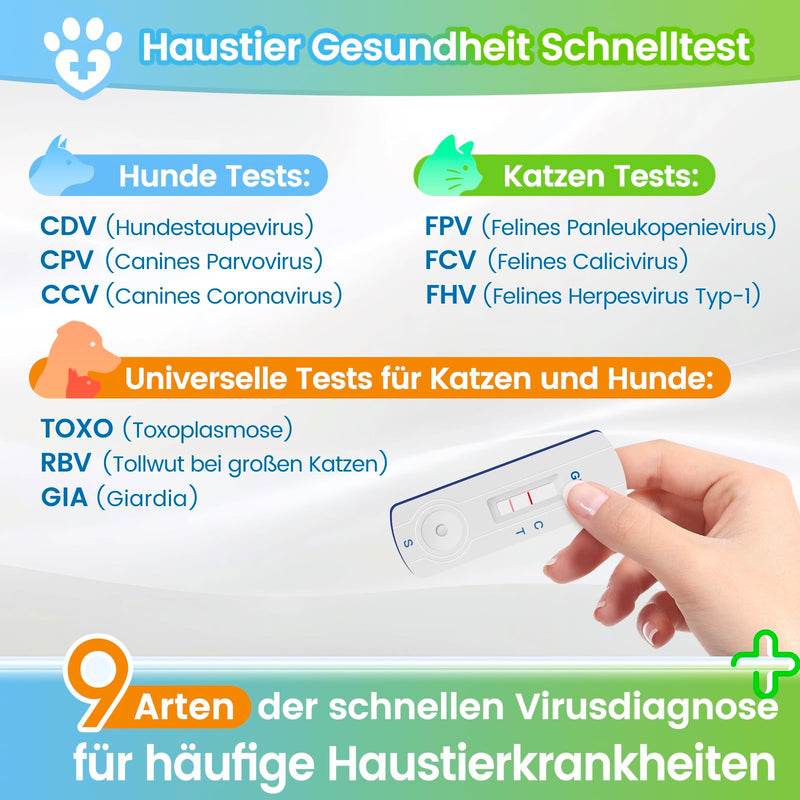 Accufast Pet Health Test Kit - (TOXO) Toxoplasmosis Test - 9 Disease Tests for Dogs and Cats | Fast, accurate detection of common pet diseases TOXO Ag - BeesActive Australia
