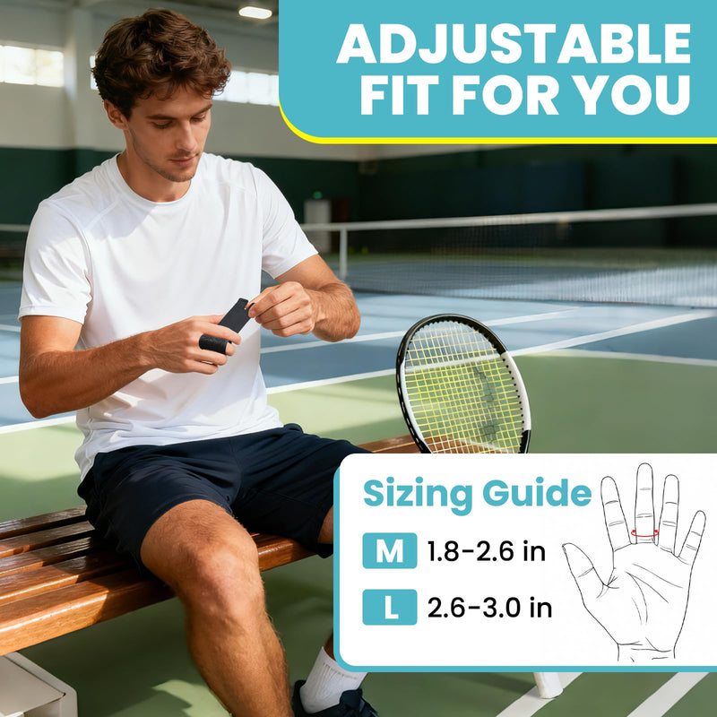 Finger Splint Wraps 2 Pack – Adjustable Breathable Finger Buddy Tape, Light Compression Trigger Finger Splint for Arthritis Pain Relief & Sports Injury, Comfort for Daily Support & Alignment（M Size） Medium - BeesActive Australia