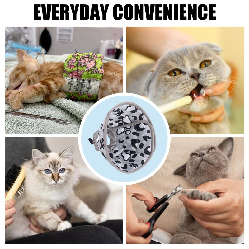 BDSHUNBF 2 pieces cat neck collar, soft cat recovery collar, foldable protective collar kitten, prevents licking, after surgery and injuries for cats - BeesActive Australia