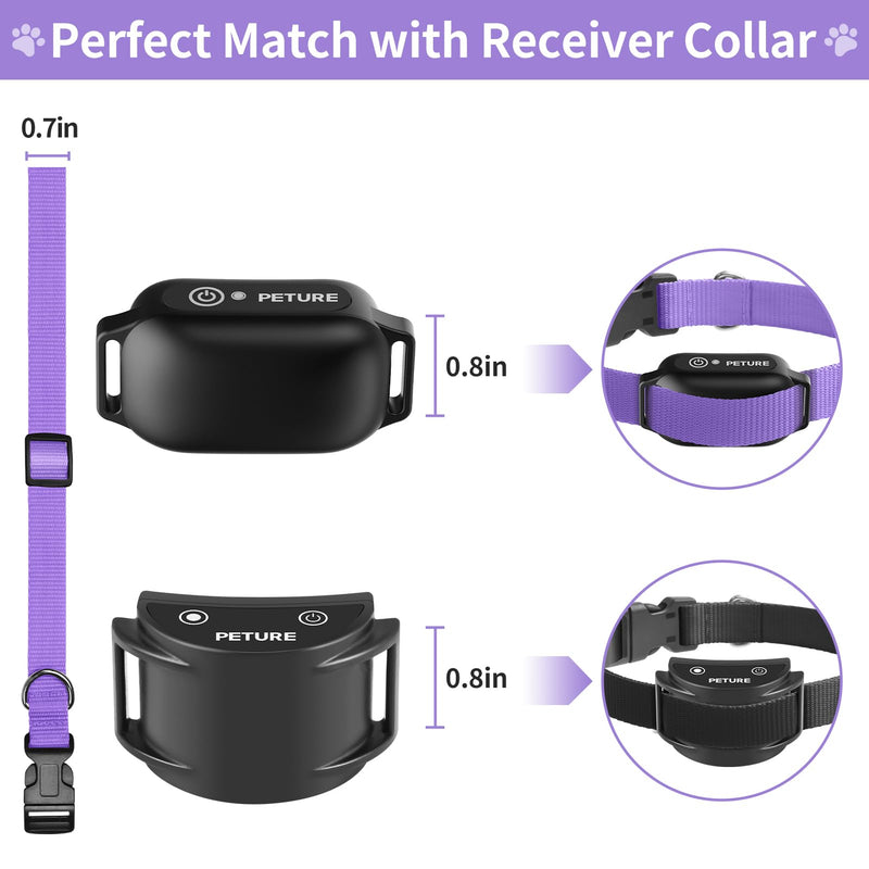 Replacement Collar for Shock Collar, Stylish & Comfortable Christmas Dog Collar 2 Pack, Compatible with PetSafe Bousnic Sportdog Garmin Dogtra Shock Collar Replacement Strap (Purple & Black) - BeesActive Australia