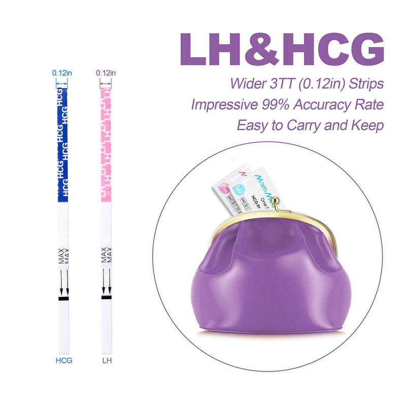 MomMed Pregnancy Test Strips (HCG20-LH60), Includes 20 Pregnancy Tests, 60 Test Strips, 80 Urine Cups, Easy to Use Ovulation Predictor Kit, Accurate Fertility Test for Women 80 Count (Pack of 1) - BeesActive Australia