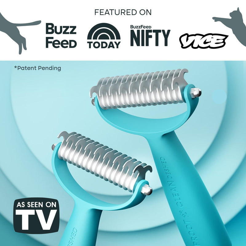 Uproot Clean Deshedder: Cat & Dog Brush for Shedding - Convenient Deshedding Dog Brush and Cat Hair Brush for Easy Grooming - by The Creators of The Uproot Cleaner Pro Pet Hair Remover! - BeesActive Australia