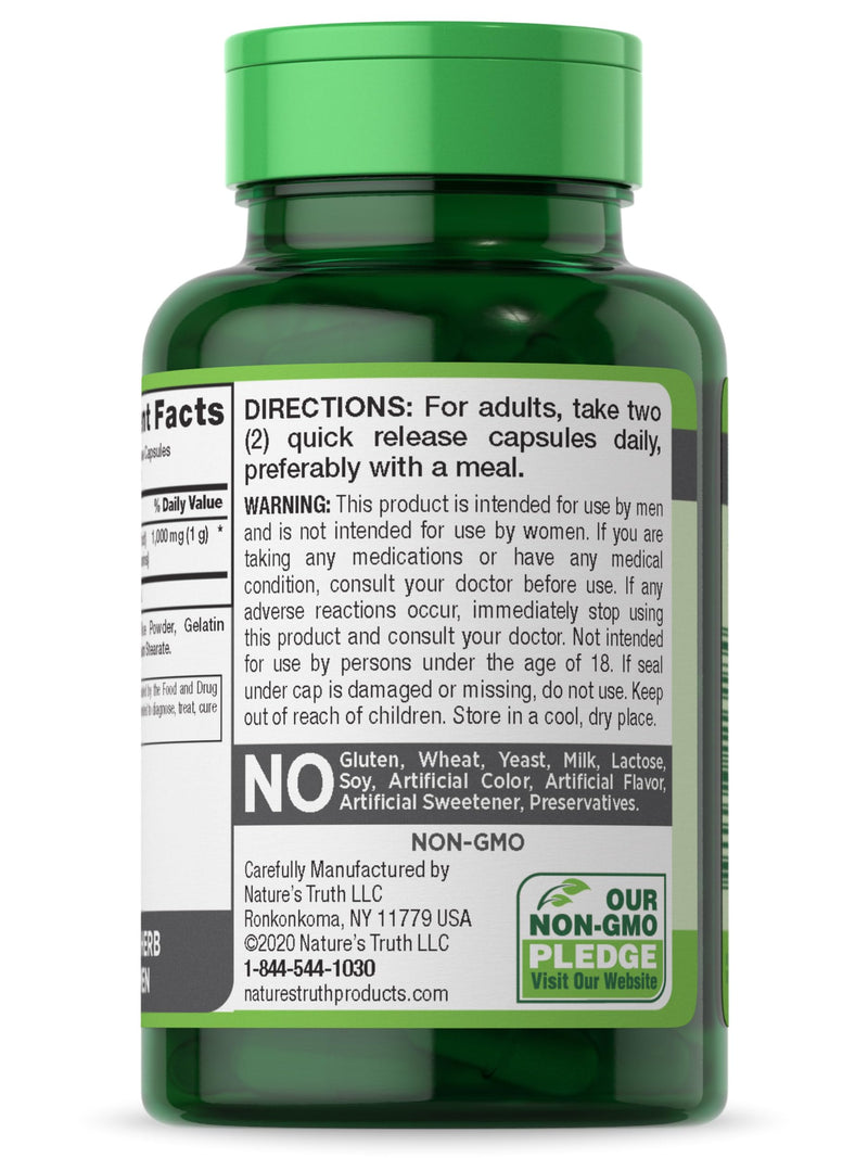 Tribulus Terrestris | 1000mg | 100 Capsules | Non-GMO and Gluten Free Supplement | By Nature's Truth - BeesActive Australia
