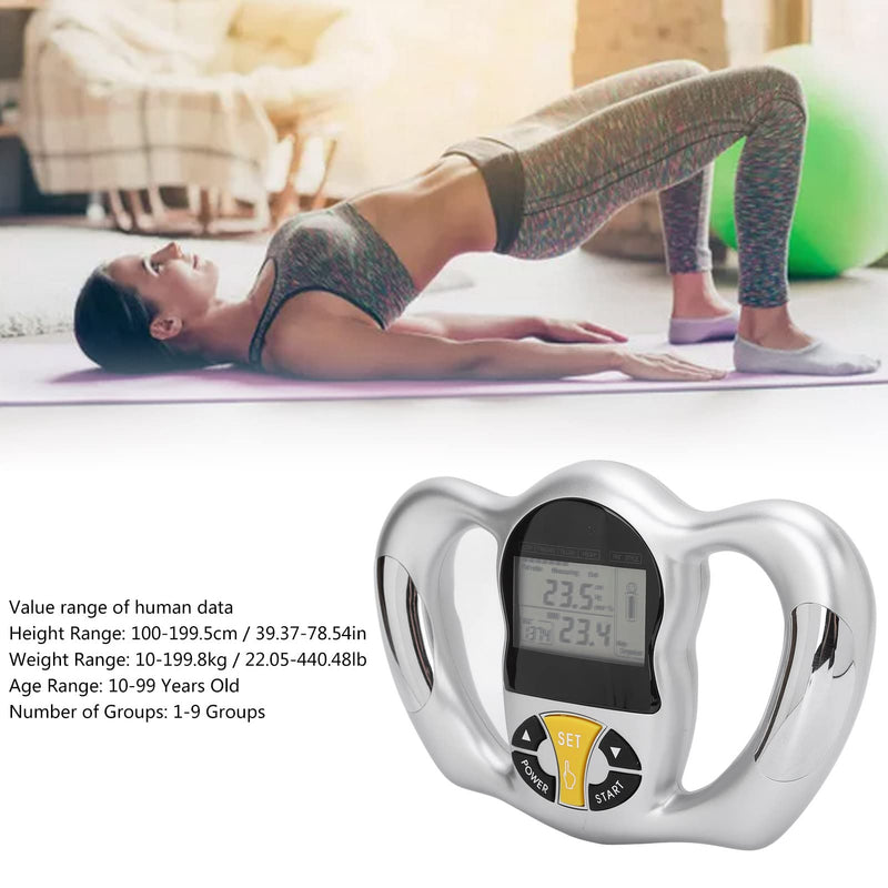 Handheld Body Fat Monitor, Portable Digital Body Fat Analyzer Meter with LCD Display, Multifunctional Body Fat Tester, Muscle Water Body Fat Loss Monitor for Weight Loss, Fitness - BeesActive Australia