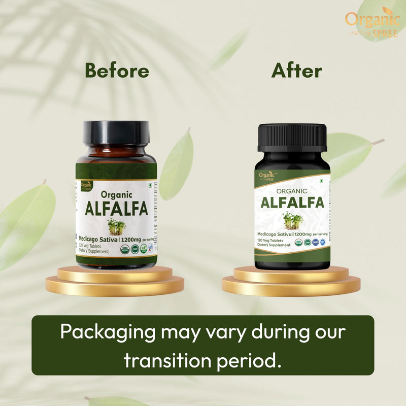 Alfalfa 120 Tablets | Medicago Sativa (Alfalfa) | USDA Organic Certified | Superfood Supplement with Vitamins and Minerals | Dietary Supplement 120tab 120 Count (Pack of 1)