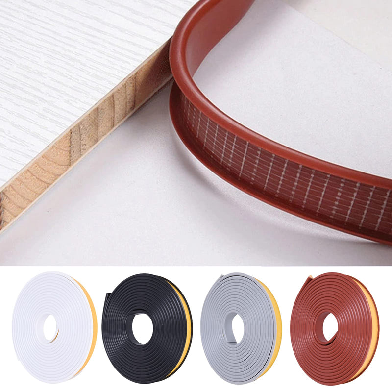 U-Shape Edge Banding, 16.4ft Self Adhesive Veneer Edging,TPE Flexible Furniture Edge Protector for Cabinet Repair Furniture Restoration (12MM, White) 12MM - BeesActive Australia