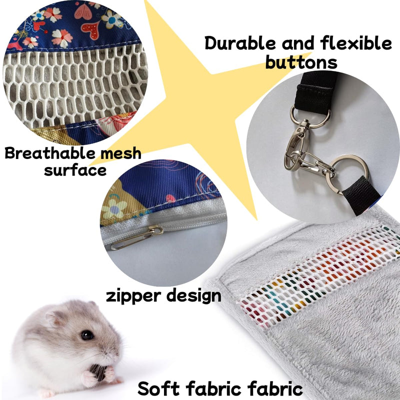 Little Bean Sugar Glider Bonding Pouch Hammock Carry Bag for Rats Hedgehogs Waterproof Small Bag Pet Cage Accessories Soft Nest Bed Hiding Hut Bag Blue 35 x 22 x 22 centimeters - BeesActive Australia
