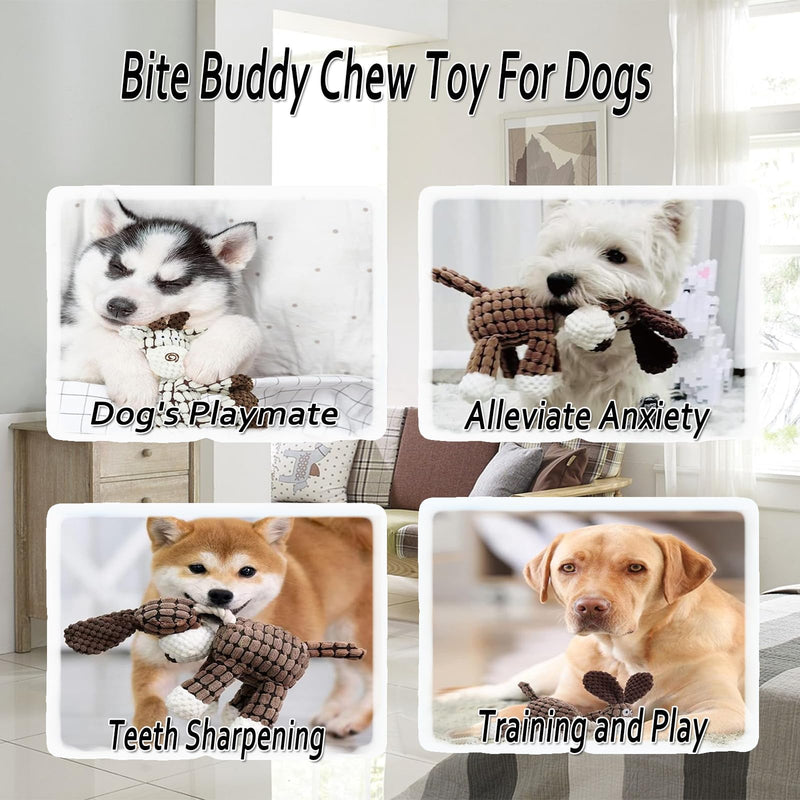 2 Pcs Bite Buddy Chew Toy for Dogs,Shirem Bite Buddy,Petsboro Bitebuddy Dog Toy,Petsboro Bitebuddy,Bitebuddy,Dog Chew Toys for Small Medium Large Dogs(Brown + Beige) - BeesActive Australia