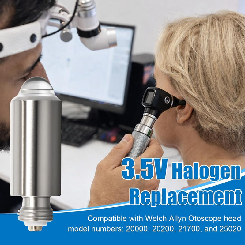 03100 3.5V Halogen Replacement Bulbs for Welch Allyn Otoscope 2 PCS