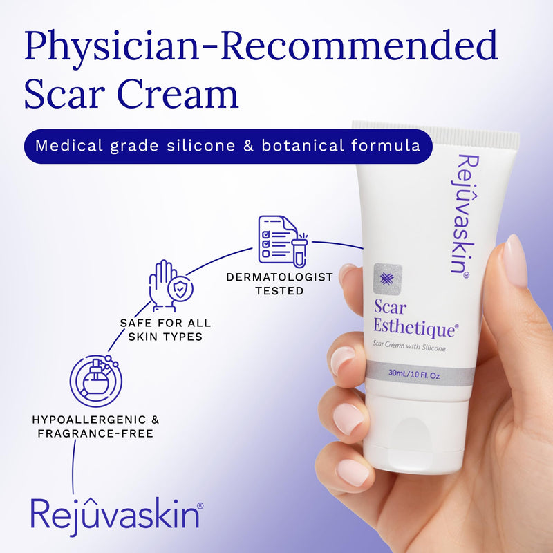 Rejuvaskin RejuvaSil Silicone Scar Gel, Scar Treatment for Surgical Scars, Burns, Keloids, Acne Scars on Face & Body, 30ml 30 ml (Pack of 1) - BeesActive Australia