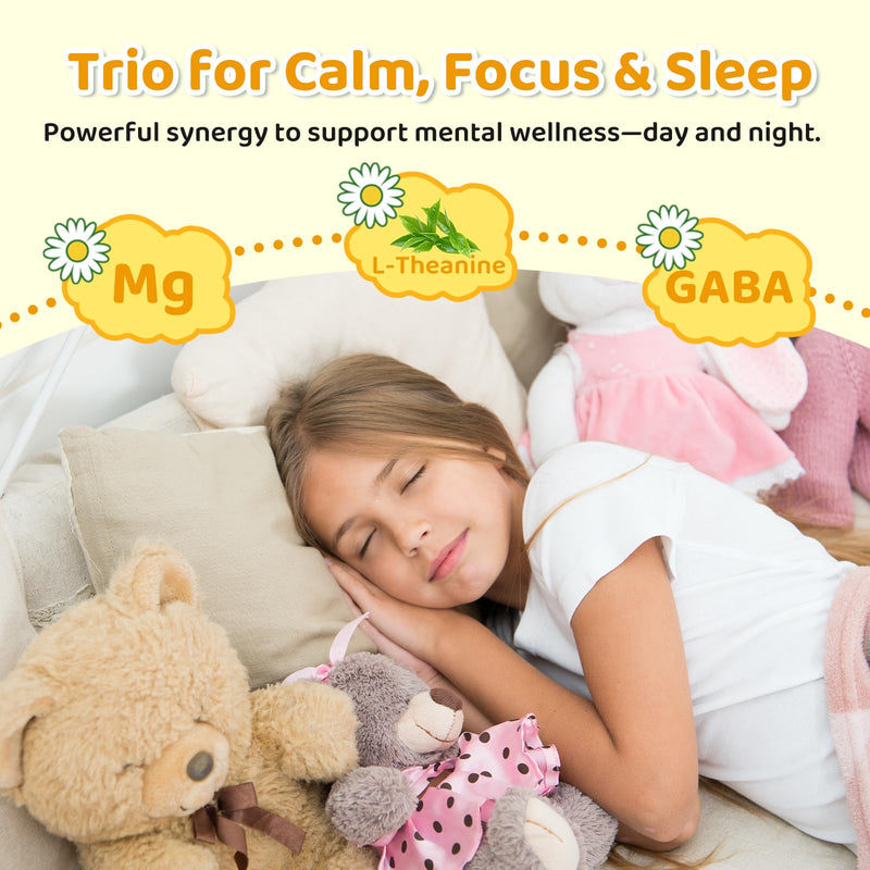 2 Pack Liposomal GABA L-Theanine Drops for Kids - Liquid GABA Supplement with Magnesium, Chamomile, Lemon Balm & Vitamin B6 - Support Relaxation, Focus & Stress Relief for Kids & Adults - Lemon 2 Fl Oz (Pack of 2)