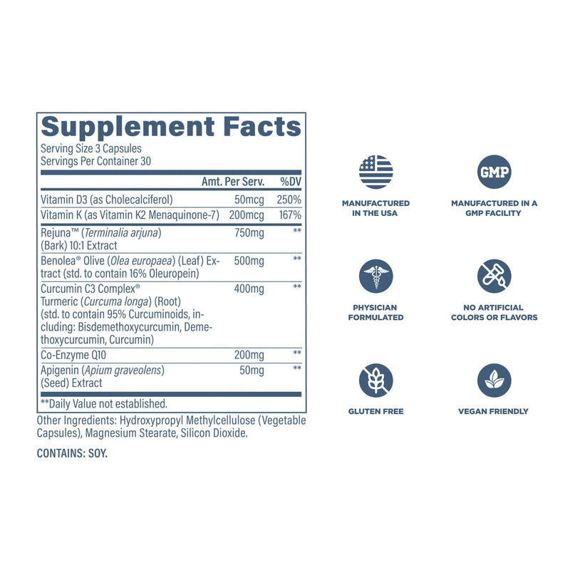Revive MD Health Supplements, 90 Veggie Capsules - CoQ10 Supplement Supports Heart Muscle Function - Coenzyme Q10 200mg Promotes Healthy Flow - Vegan-Friendly & Gluten-Free (30 Servings)