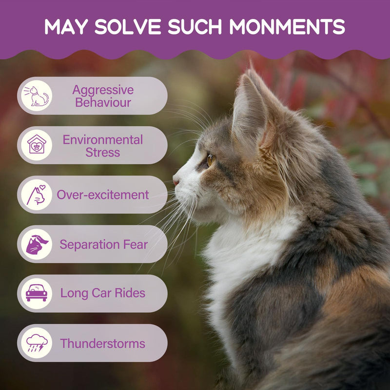 Calming for Cat Melatonin Drops, All in 1 Pure Natural Blend Supports Falling Asleep, Promotes Healthy Sleep & Supports Relaxation. 2 oz