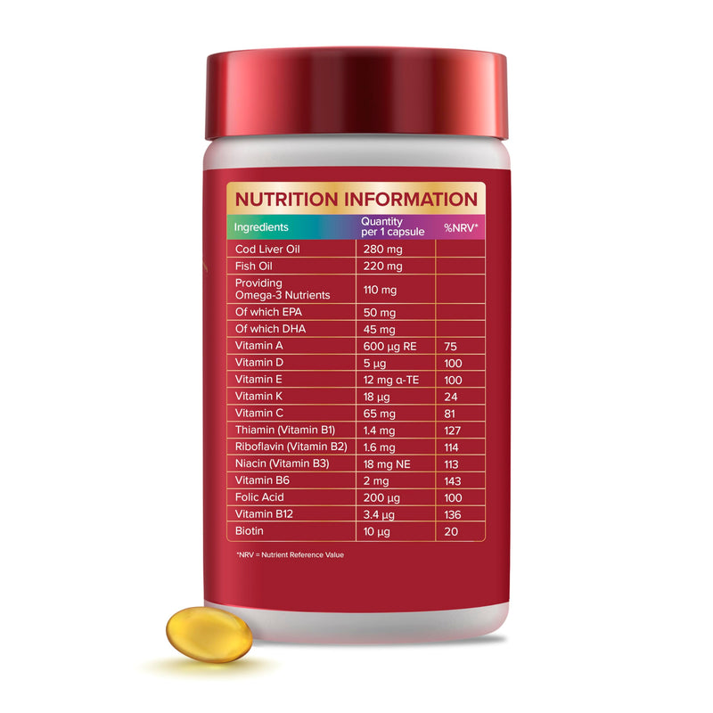 Seven Seas Cod Liver Oil and Multi Vitamins 90 Capsules