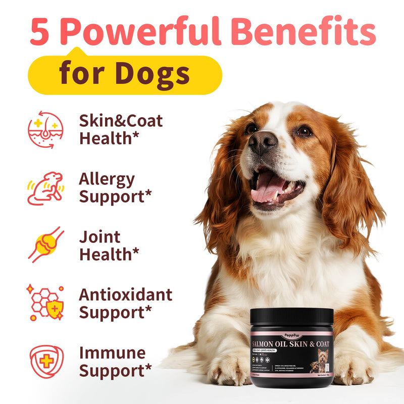 Salmon Oil for Dogs Skin & Coat, 13 in 1 Wild Alaskan Fish Oil for Dogs - Omega 3 EPA & DHA & ALA Fatty Acids, Dog Allergy Relief Chews, Joint & Immune Support, 90 Count, Chicken Flavor, Soft Chews Chicken 90Ct