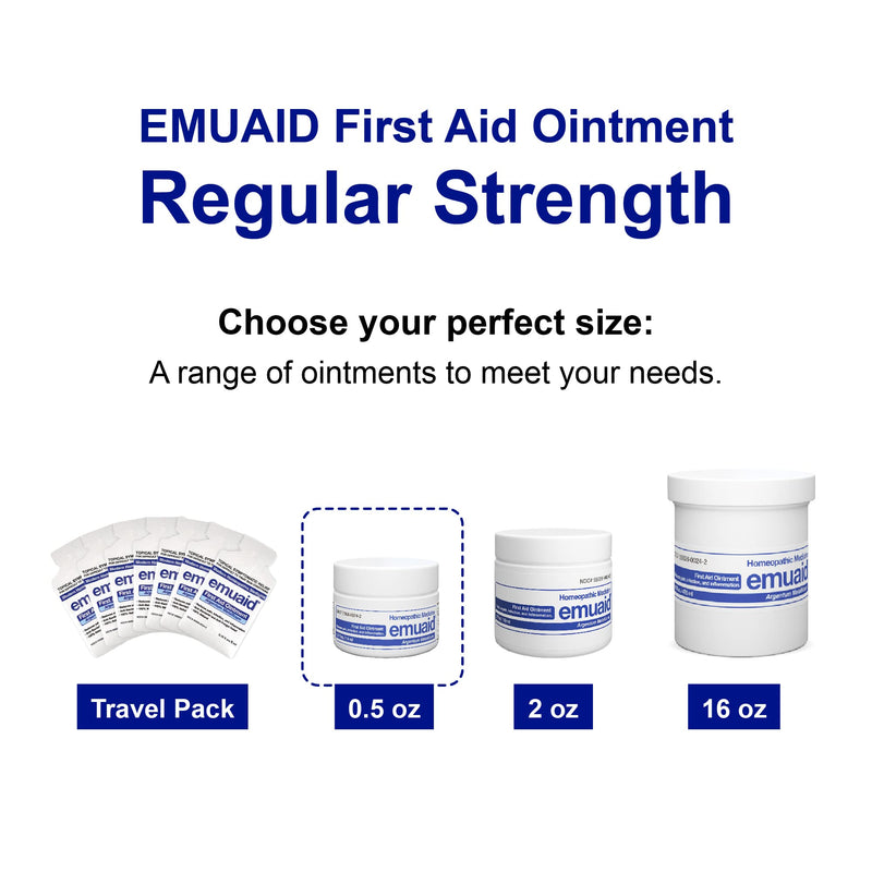 emuaid Ointment for Eczema and Psoriasis Relief, Reduces Itching, Pain, Swelling, Regular Strength Treatment for 100+ Skin Conditions, Steroid and Chemical-Free, Suitable for All Ages, 0.5oz 0.5 Ounce - BeesActive Australia